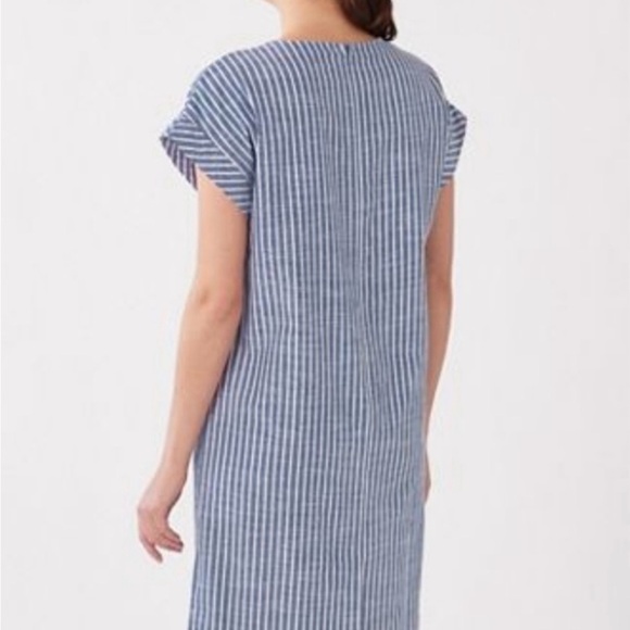 Appleseed’s Blue and White Striped Easy Loose Fit Dress Size 16 - Picture 2 of 12